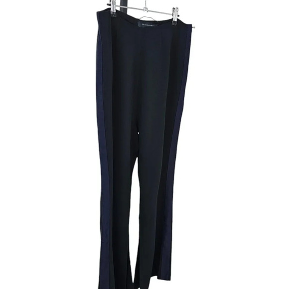 Roland Mouret Womens High Waist Side Stripe Slit Bottom Pants Size 12 Black Blue - Picture 2 of 14